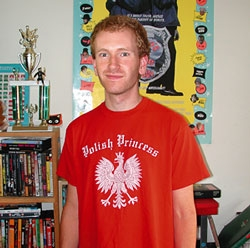 Vartan in his irony-filled apartment.